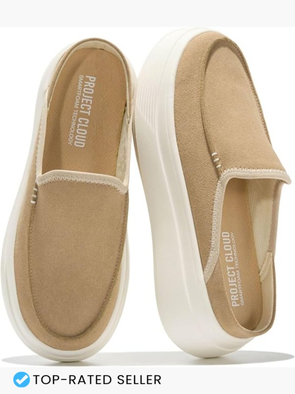 Platform Loafers Mules Slip On Shoes Comfortable Casual Everyday Wear Round Toe